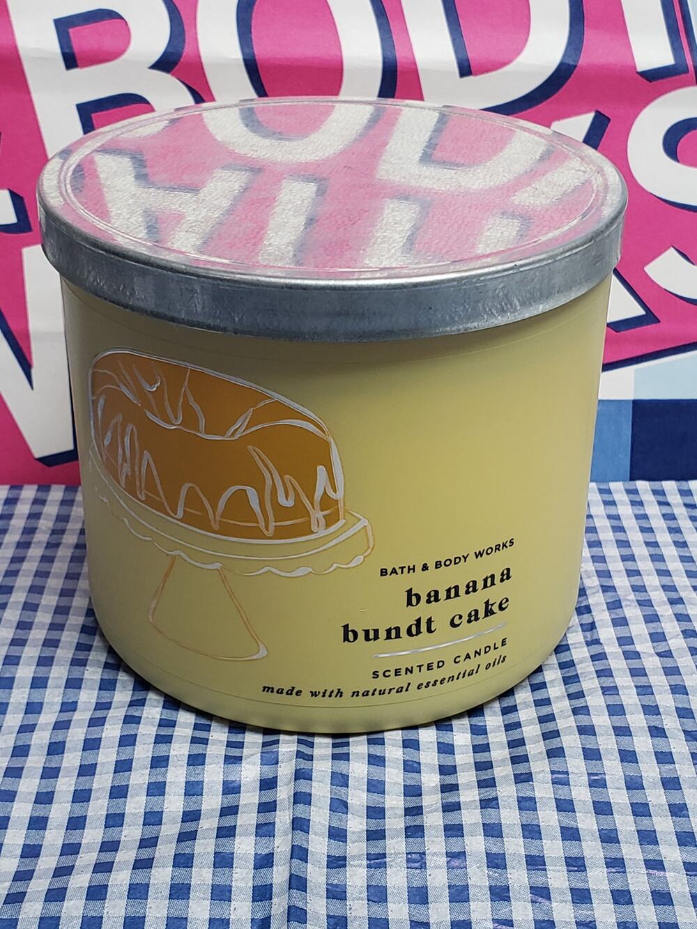 BBW Banana Bundt Cake Large 3 Wick Candle Bakery Home Fragrance Decor